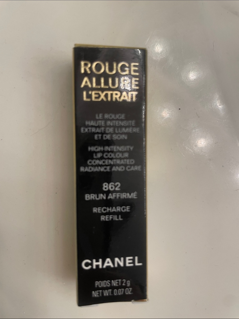CHANEL Rouge Allure L'Extrait Refill — 862 Brun Affirmé (Brown)